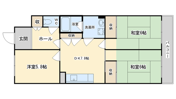 光栄ハイツ山手の物件間取画像